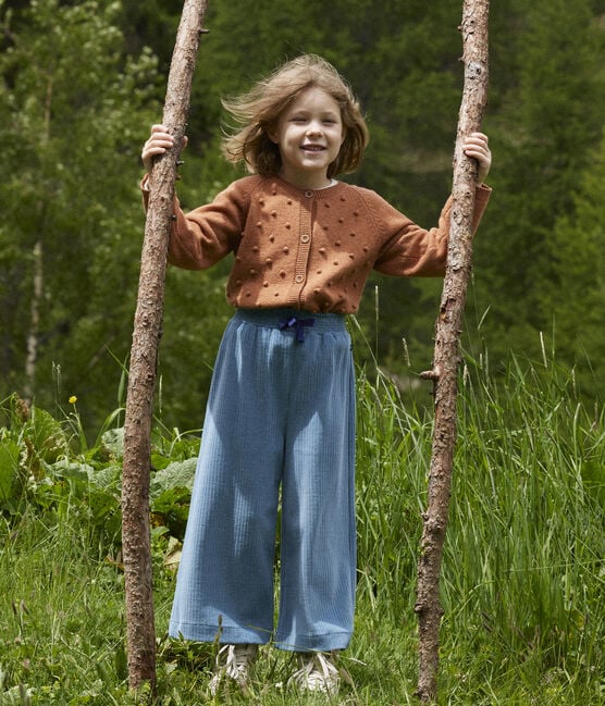 Girls Loose Fit Velvet Trousers