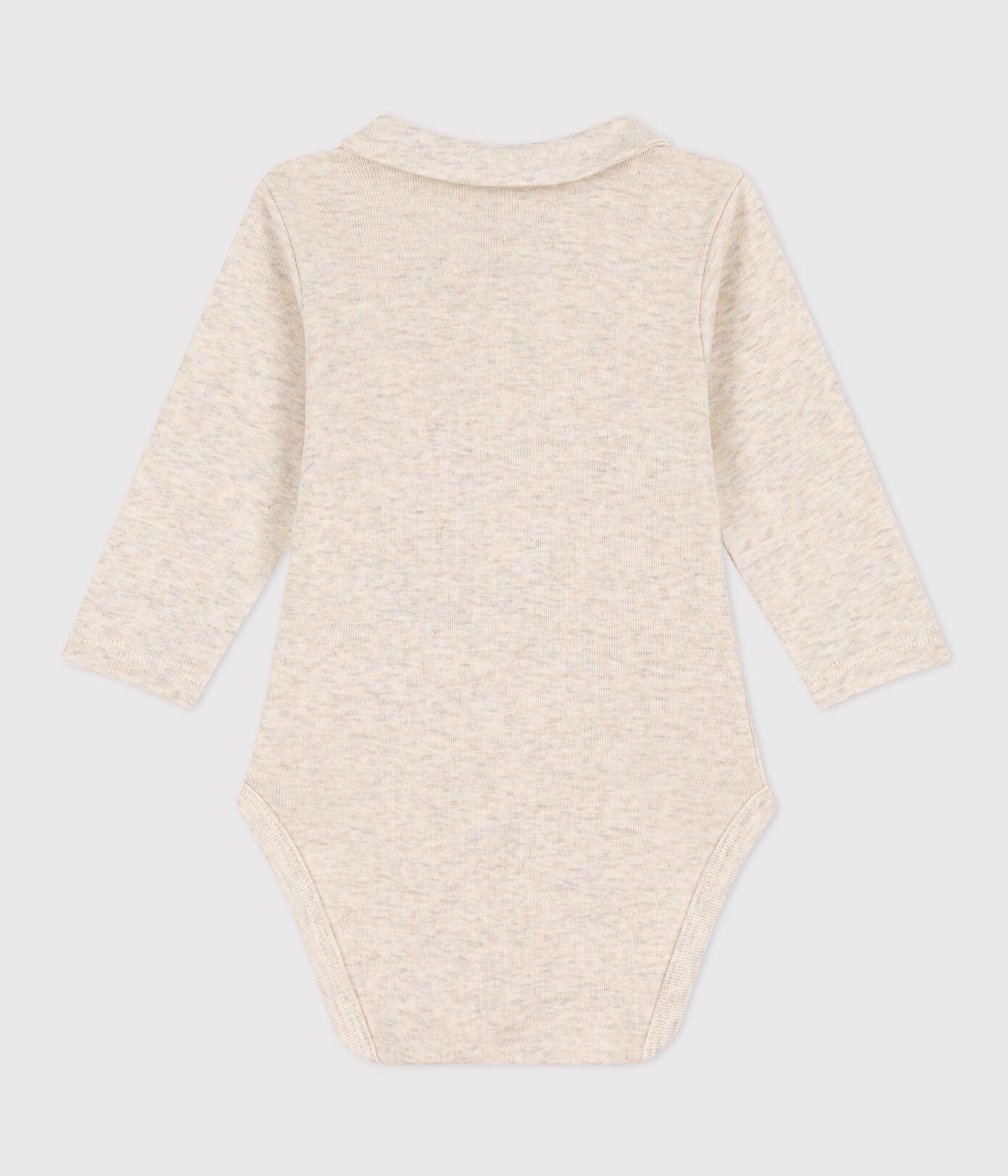 BABIES' LONG-SLEEVED COTTON BODYSUIT WITH COLLAR BABIES' LONG-SLEEVED COTTON BODYSUIT WITH COLLAR