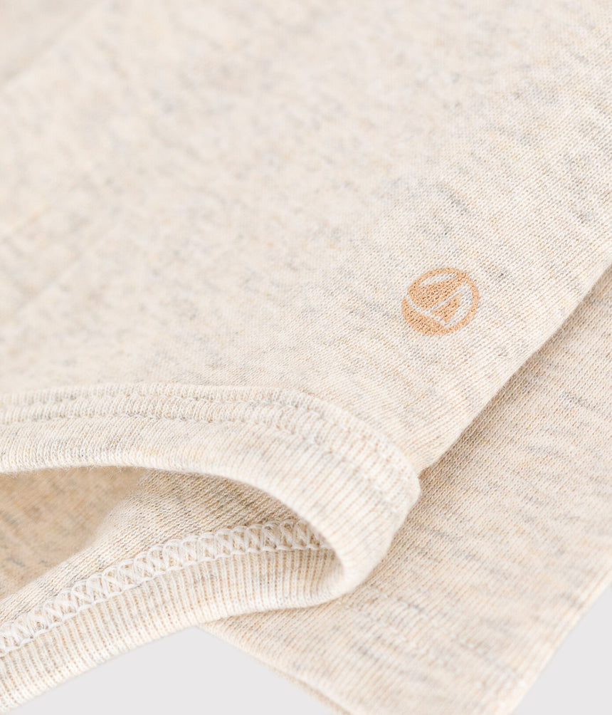 BABIES' LONG-SLEEVED COTTON BODYSUIT WITH COLLAR