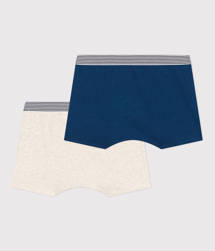 BOYS' COTTON AND ELASTANE BOXER SHORTS - 2-PACK