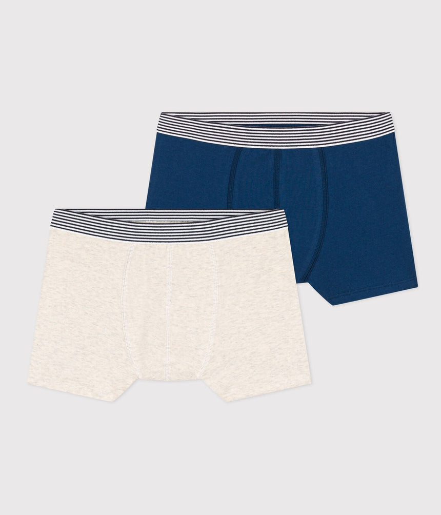 BOYS' COTTON AND ELASTANE BOXER SHORTS - 2-PACK