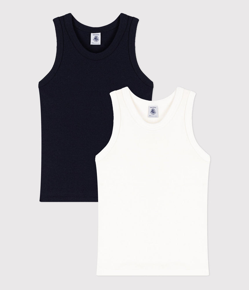 BOYS' COTTON VESTS - 2-PACK