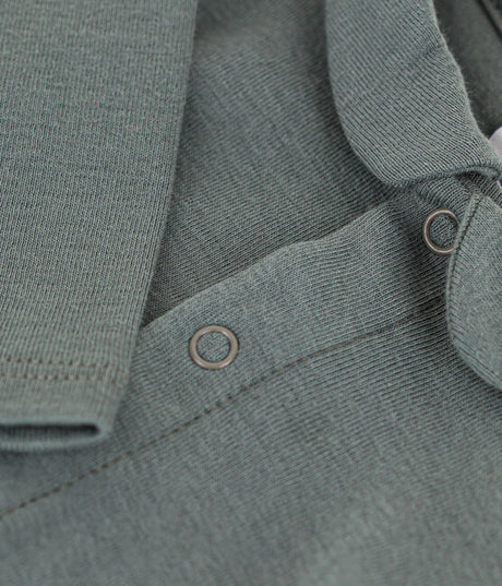 BABIES' LONG-SLEEVED COTTON BODYSUIT WITH COLLAR