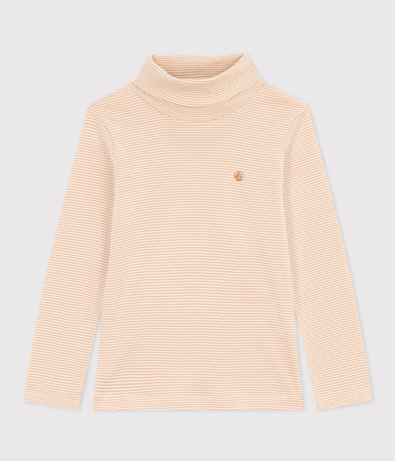 CHILDREN'S UNISEXSTRIPY COTTON POLO NECK