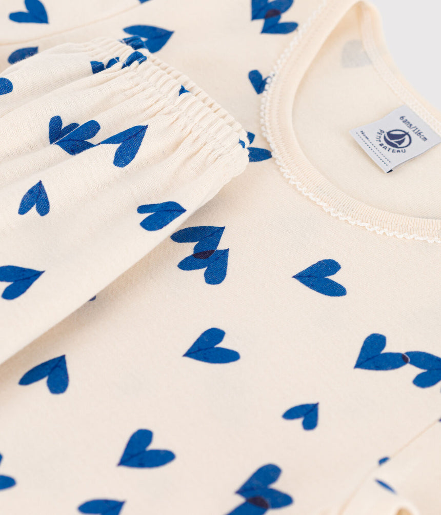 GIRLS' SHORT-SLEEVED COTTON PYJAMAS