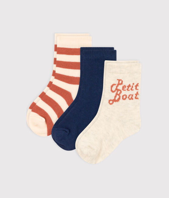 BABIES' PETIT BOAT SOCKS - 3-PACK