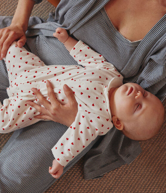 BABIES' LITTLE HEART PATTERNED FLEECE JUMPSUIT BABIES' LITTLE HEART PATTERNED FLEECE JUMPSUIT