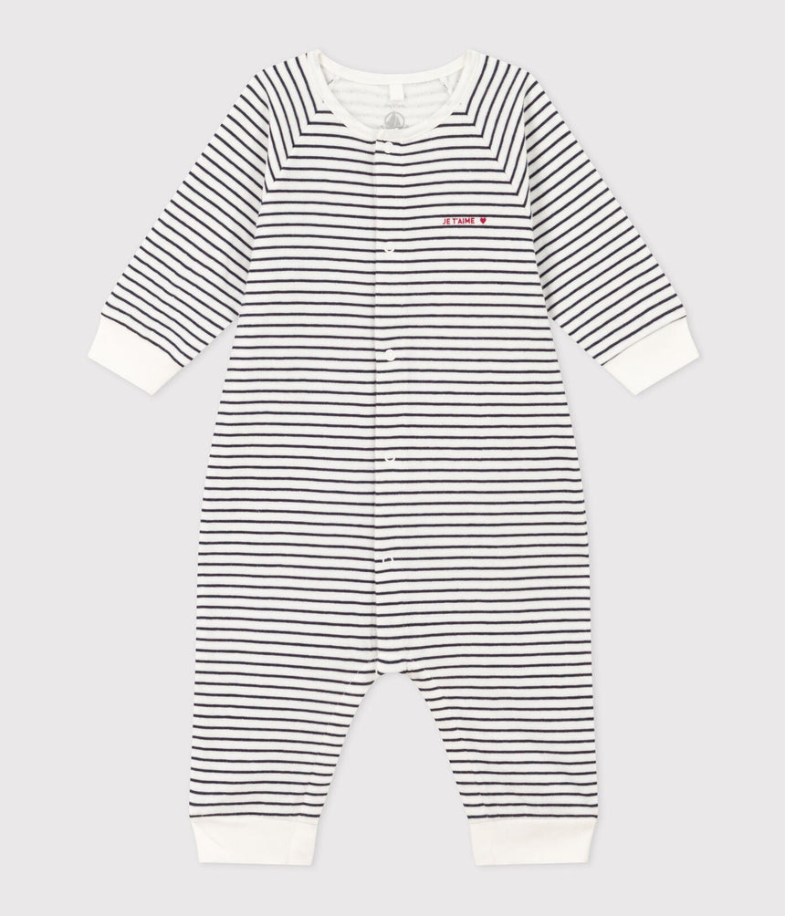 BABIES STRIPY TUBE KNIT BODYSUIT