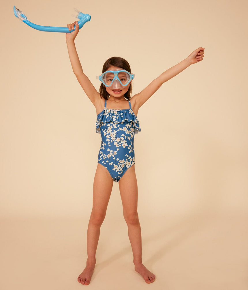 GIRLS' ONE-PIECE PRINT SWIMSUIT