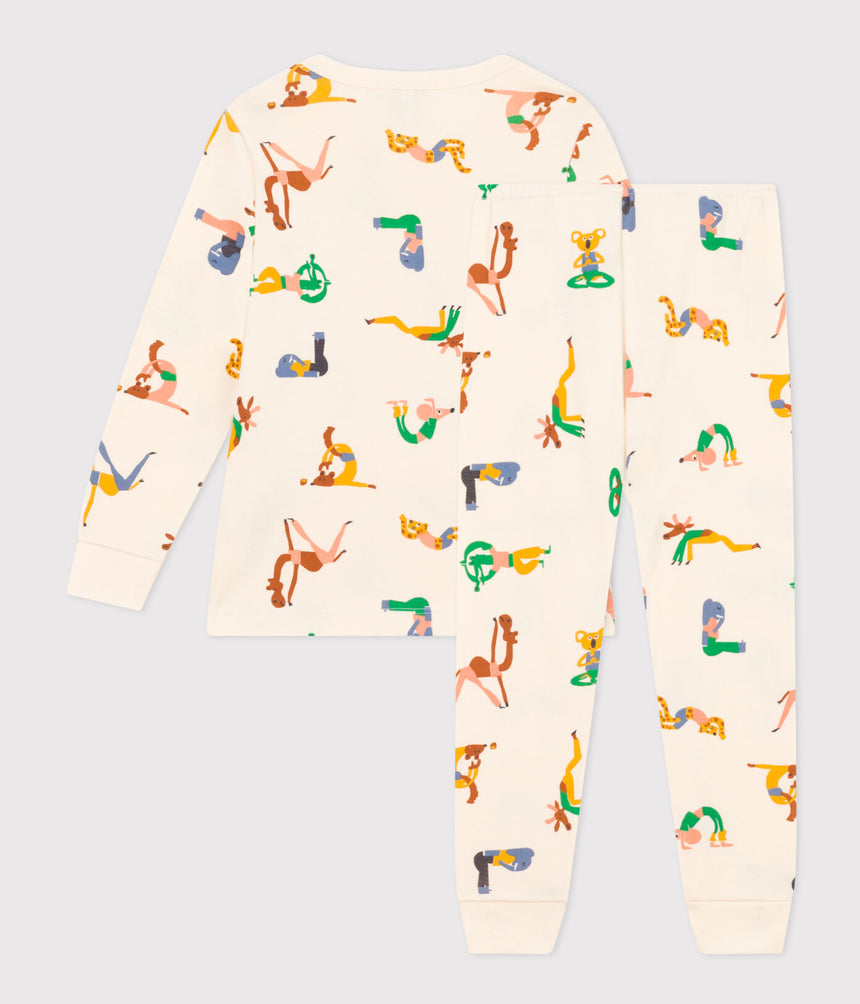 CHILDREN'S COTTON ANIMAL PATTERN PRINT PYJAMAS