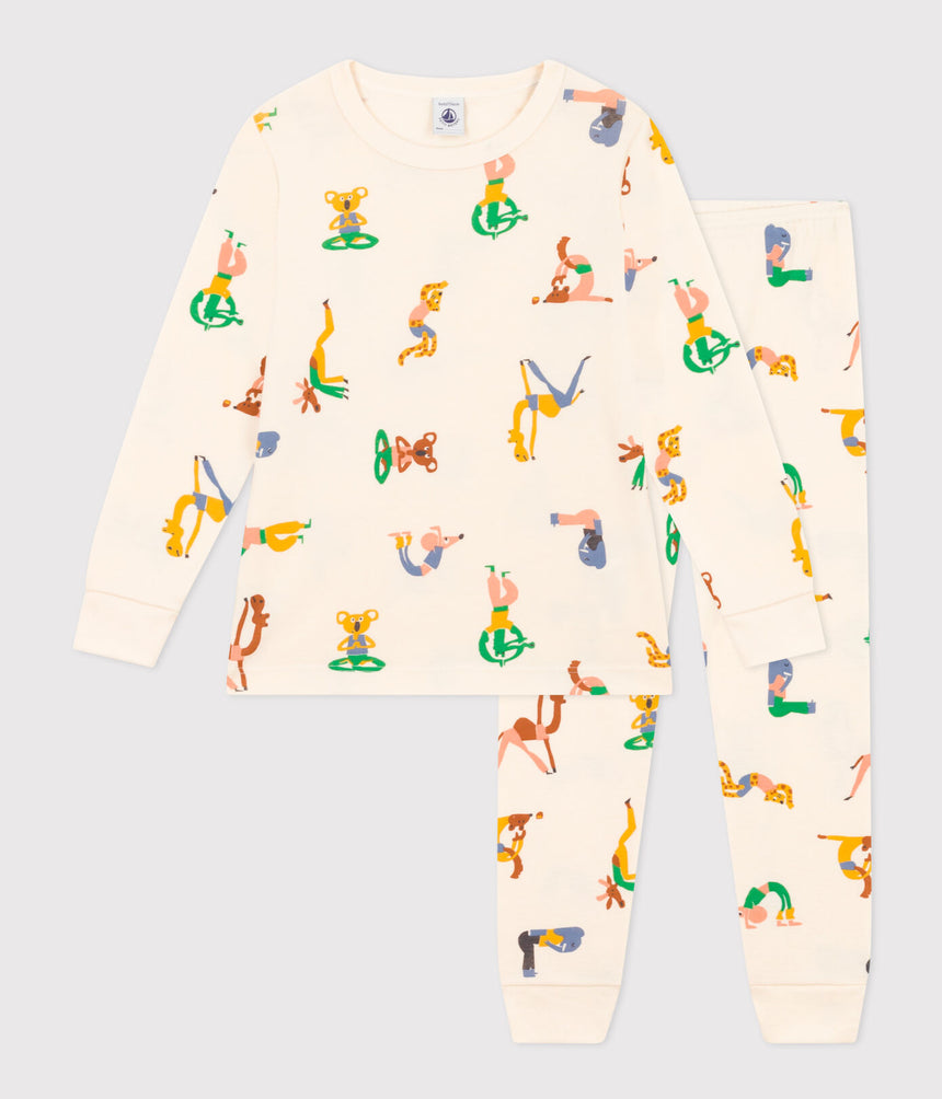 CHILDREN'S COTTON ANIMAL PATTERN PRINT PYJAMAS
