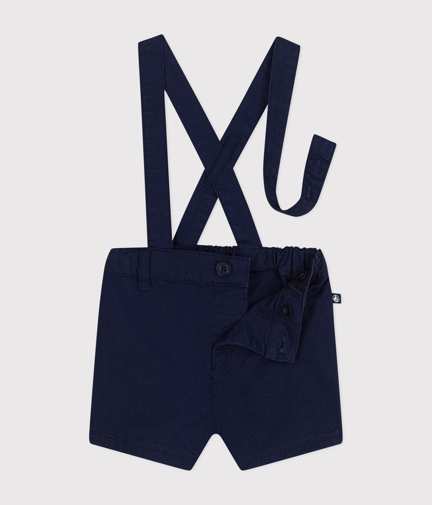 BABIES SERGE DUNGAREE SHORTS