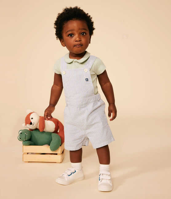 BABIES' SHORT CANVAS DUNGAREES