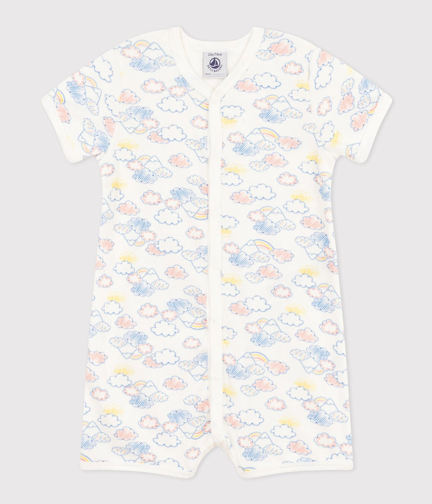 BABIES' COTTON RAINBOW PRINT PLAYSUIT