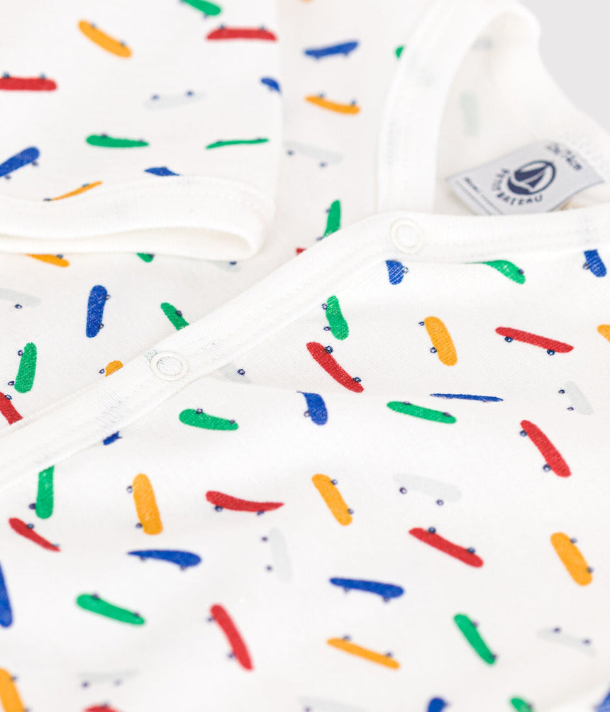 BABIES' SKATEBOARD PRINT COTTON PYJAMAS