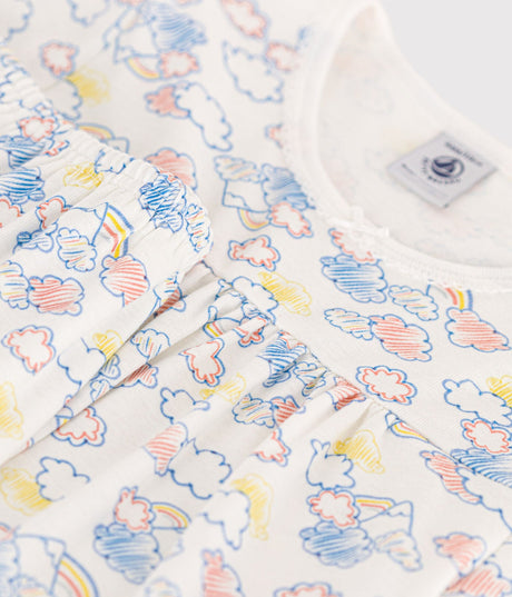 CHILDREN'S SHORT COTTON RAINBOW PRINT PYJAMAS