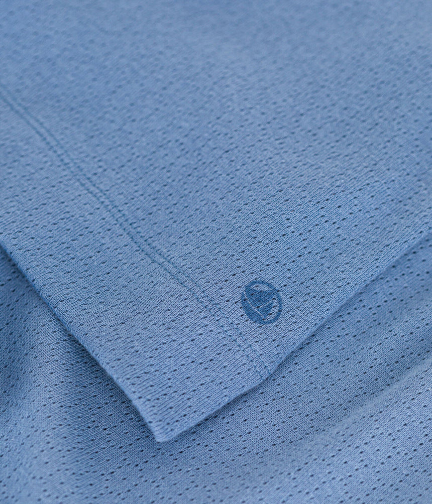 GIRLS' PLAIN OPENWORK COTTON SHORT PYJAMAS