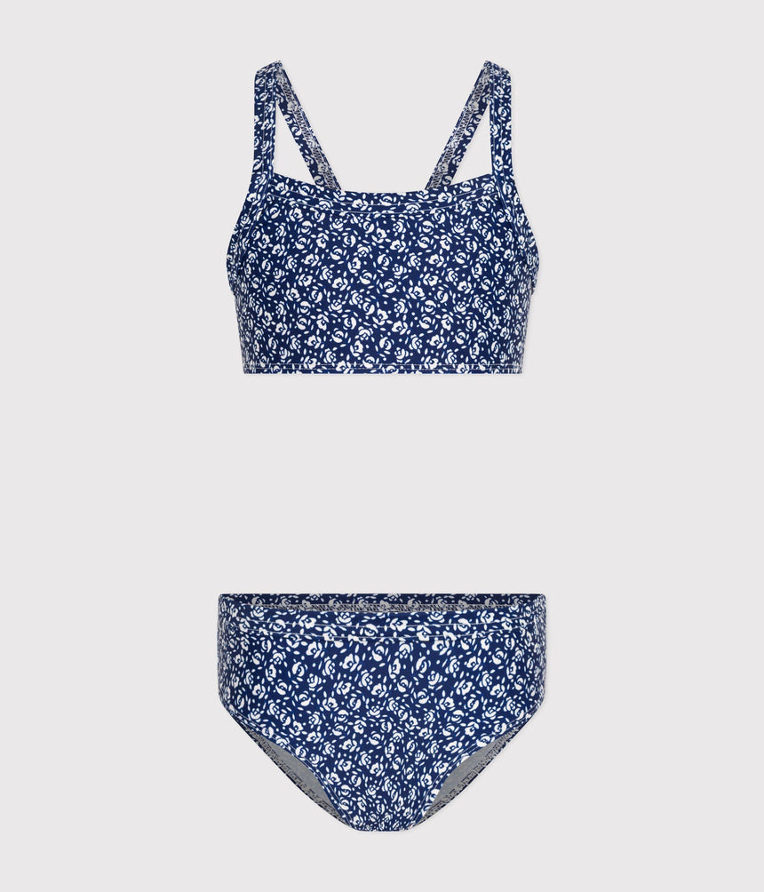 GIRLS' TWO-PIECE PRINTED SWIMSUIT