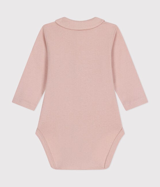 BABIES' LONG-SLEEVED COTTON BODYSUIT WITH COLLAR