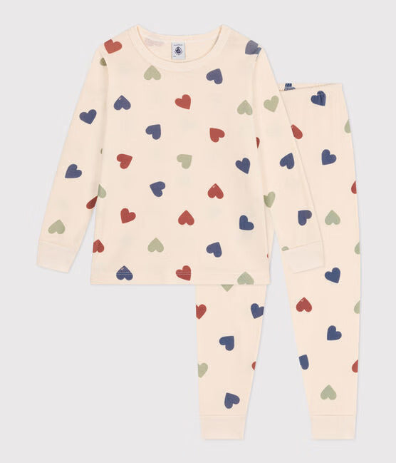 CHILDREN'S HEART PRINTED COTTON PYJAMAS