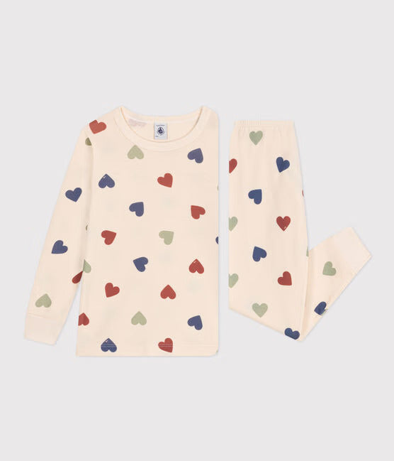 CHILDREN'S HEART PRINTED COTTON PYJAMAS