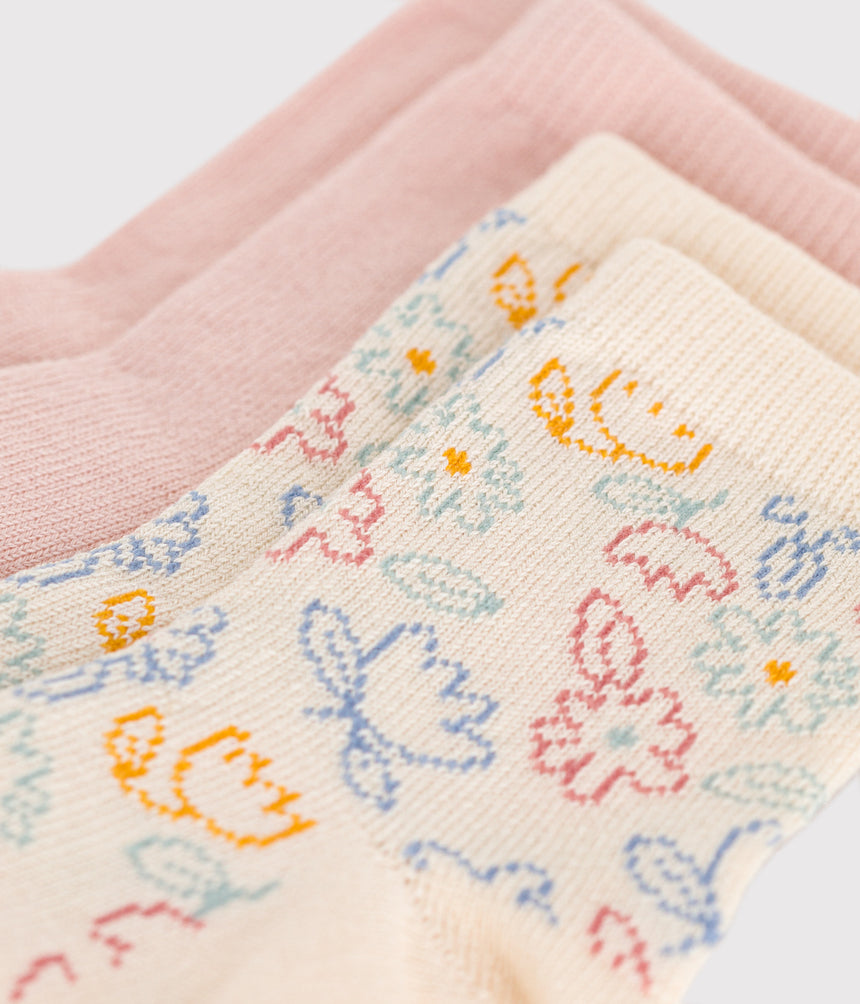 Babies' Flower-Patterned Socks - 2-Pack