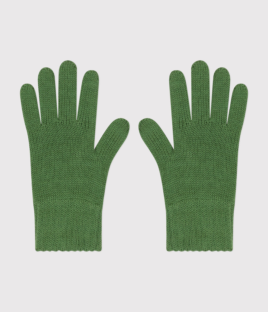 CHILDREN'S KNITTED GLOVES LINED IN POLAR FLEECE