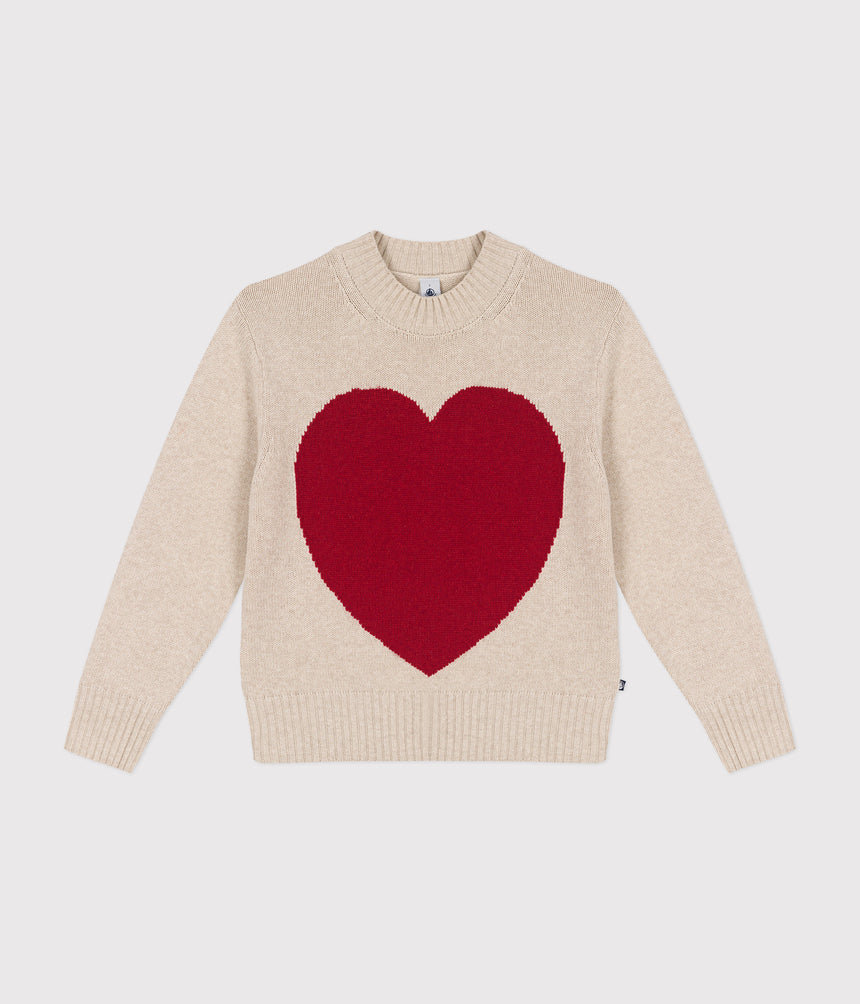 GIRLS/WOMENS' WOOL AND COTTON JUMPER