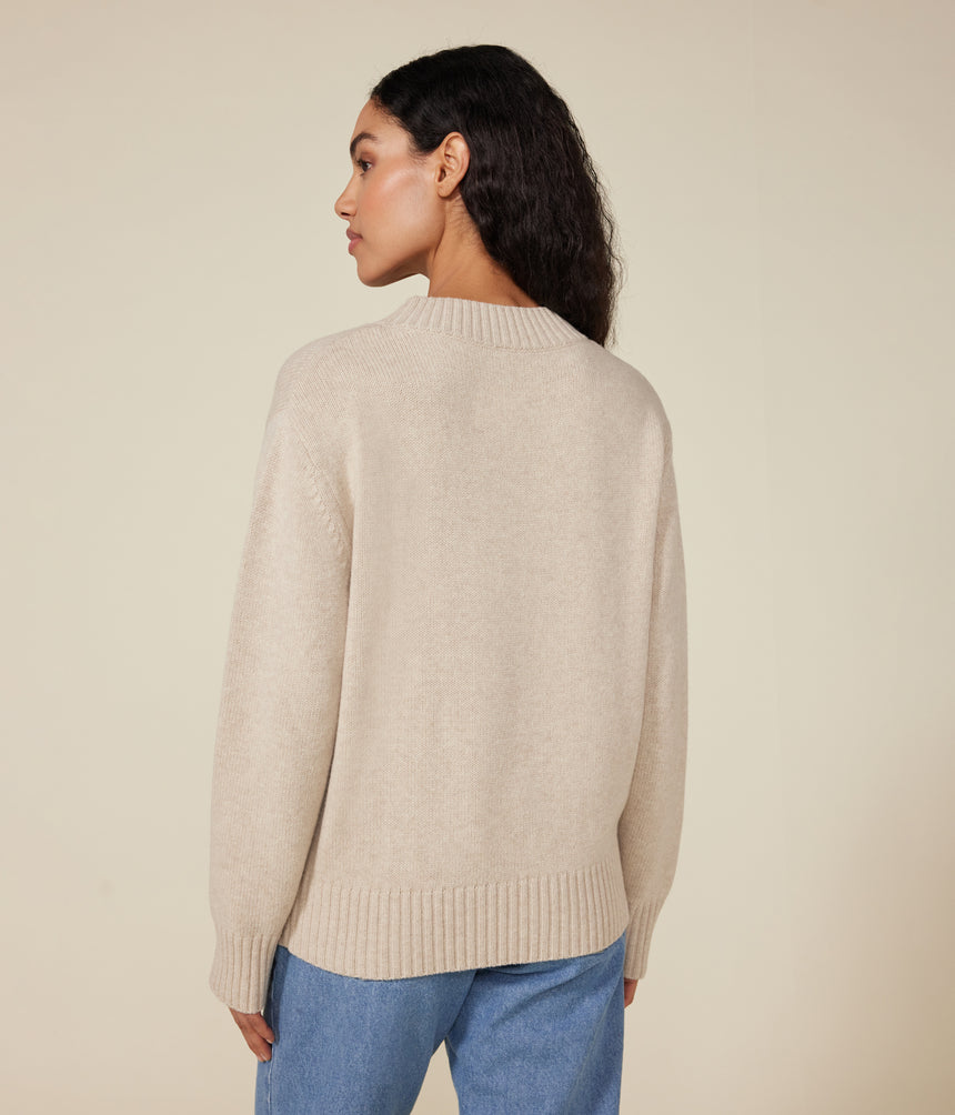 GIRLS/WOMENS' WOOL AND COTTON JUMPER