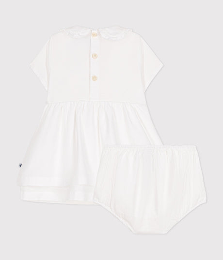 BABIES' COTTON PIQUE DRESS AND BLOOMERS