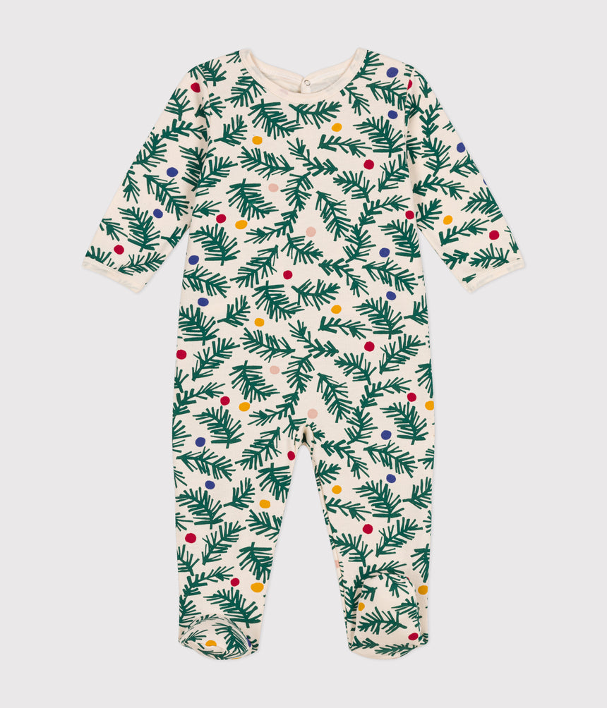 BABIES' CHRISTMAS TREE PRINT PYJAMAS IN BRUSHED FLEECE