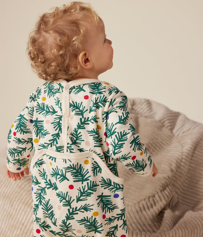 BABIES' CHRISTMAS TREE PRINT PYJAMAS IN BRUSHED FLEECE