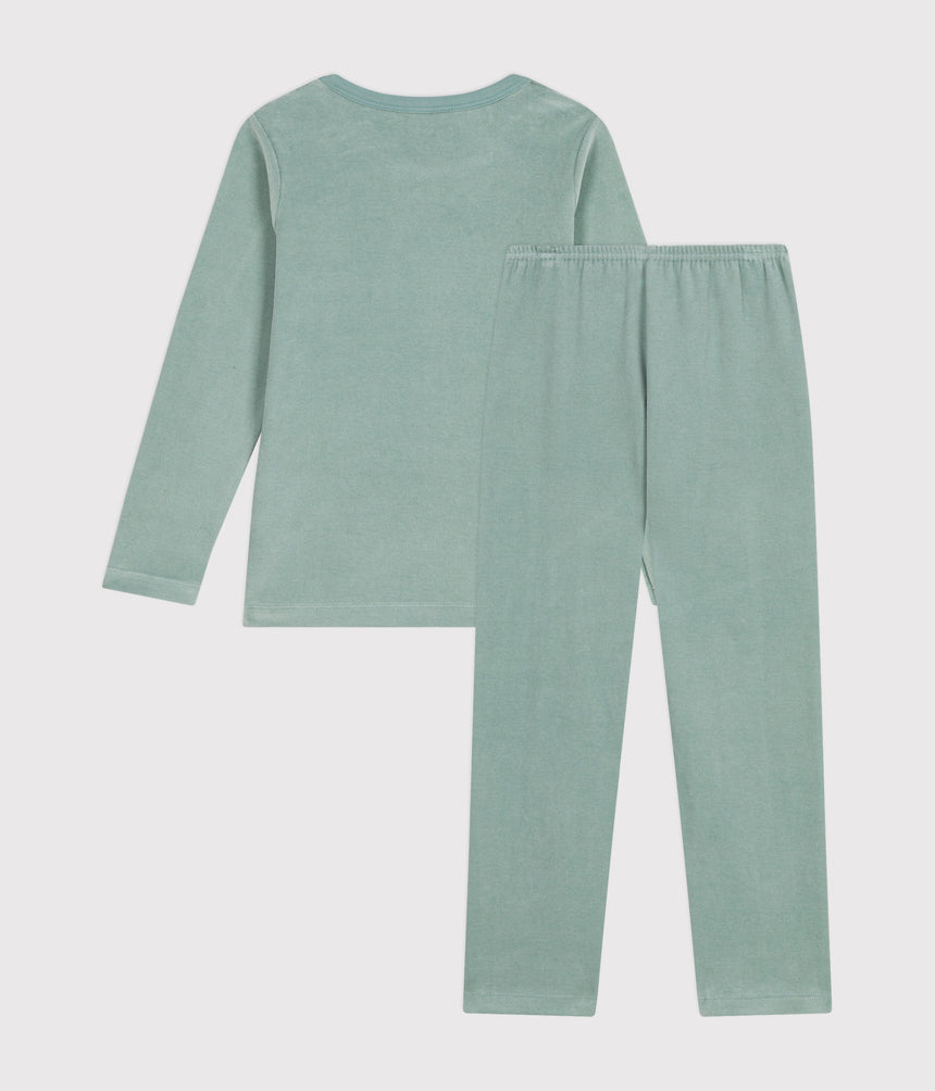 CHILDREN'S PLAIN VELOUR PYJAMAS