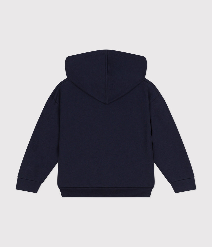 GIRLS' HOODED ZIP-UP FLEECE SWEATSHIRT