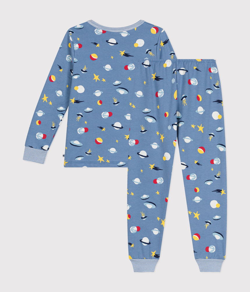 CHILDREN'S SPACE PRINT BRUSHED FLEECE PYJAMAS