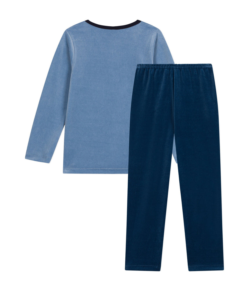 CHILDREN'S PLAIN VELOUR PYJAMAS