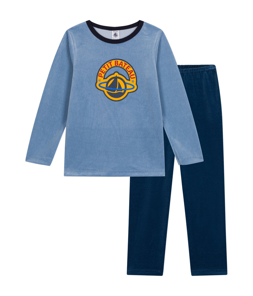 CHILDREN'S PLAIN VELOUR PYJAMAS