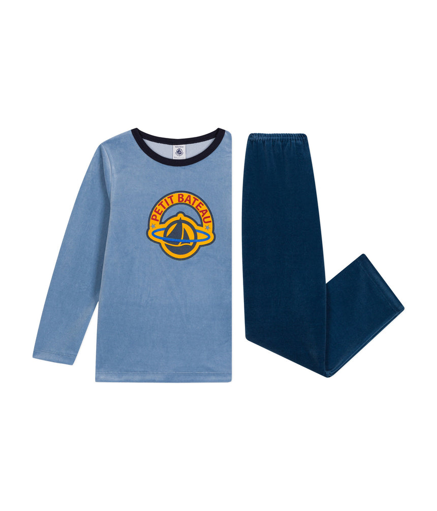 CHILDREN'S PLAIN VELOUR PYJAMAS