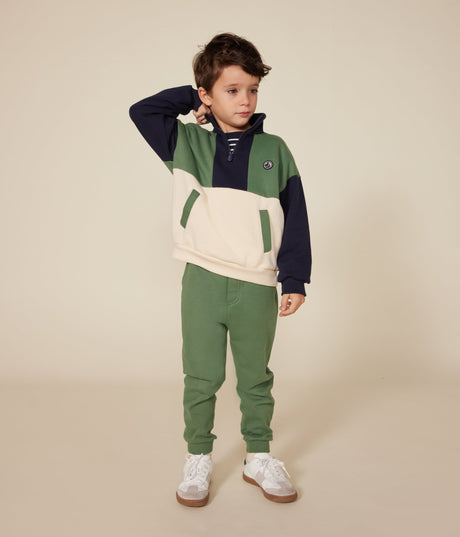 LITTLE BOYS' SHAWL COLLAR FLEECE SWEATSHIRT