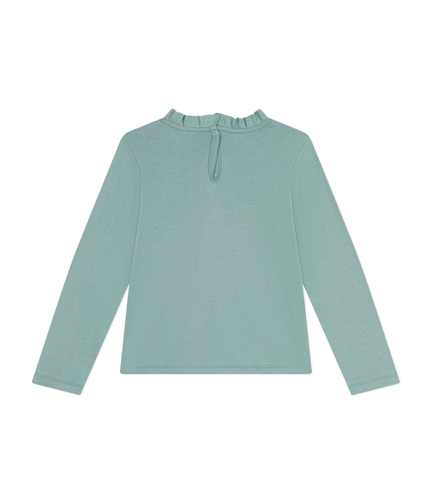 GIRLS LONG-SLEEVED RIBBED T-SHIRT