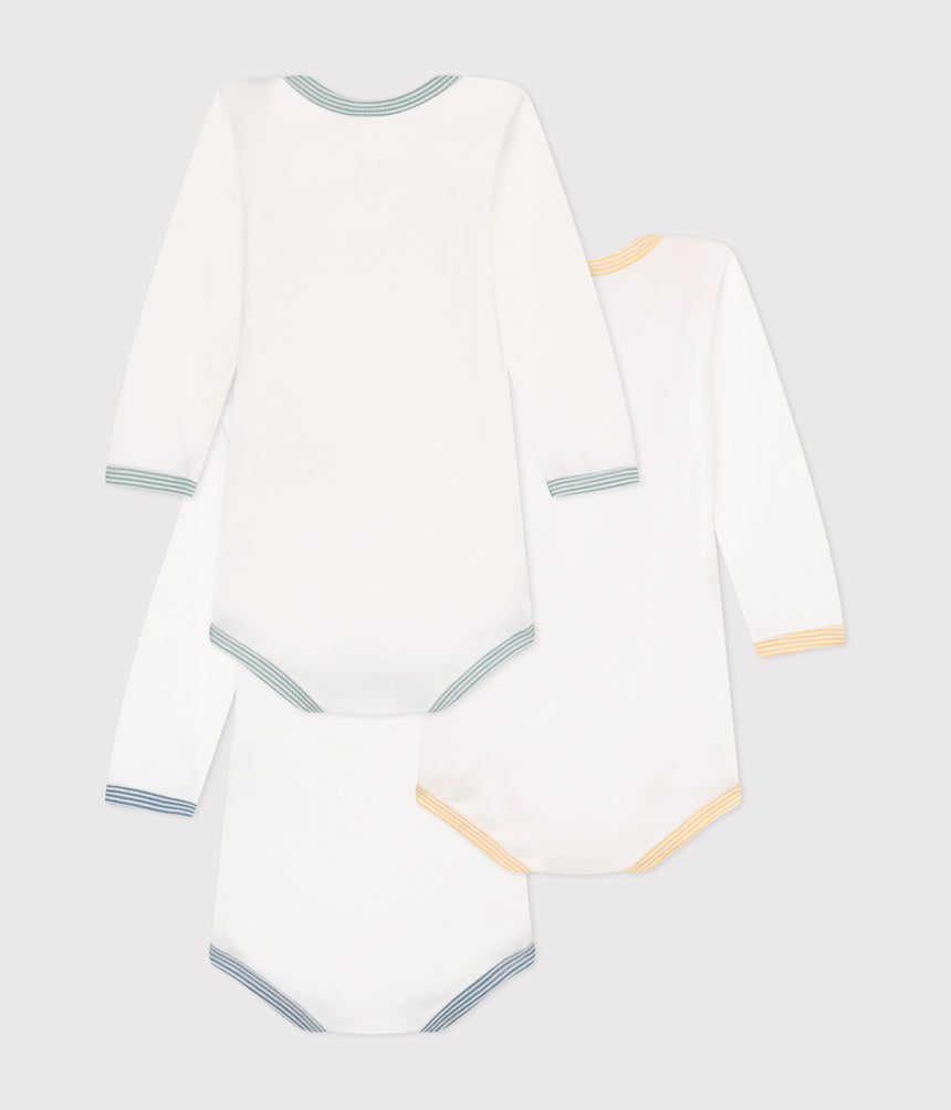 BABIES' LONG-SLEEVED BODYSUITS - 3-PACK