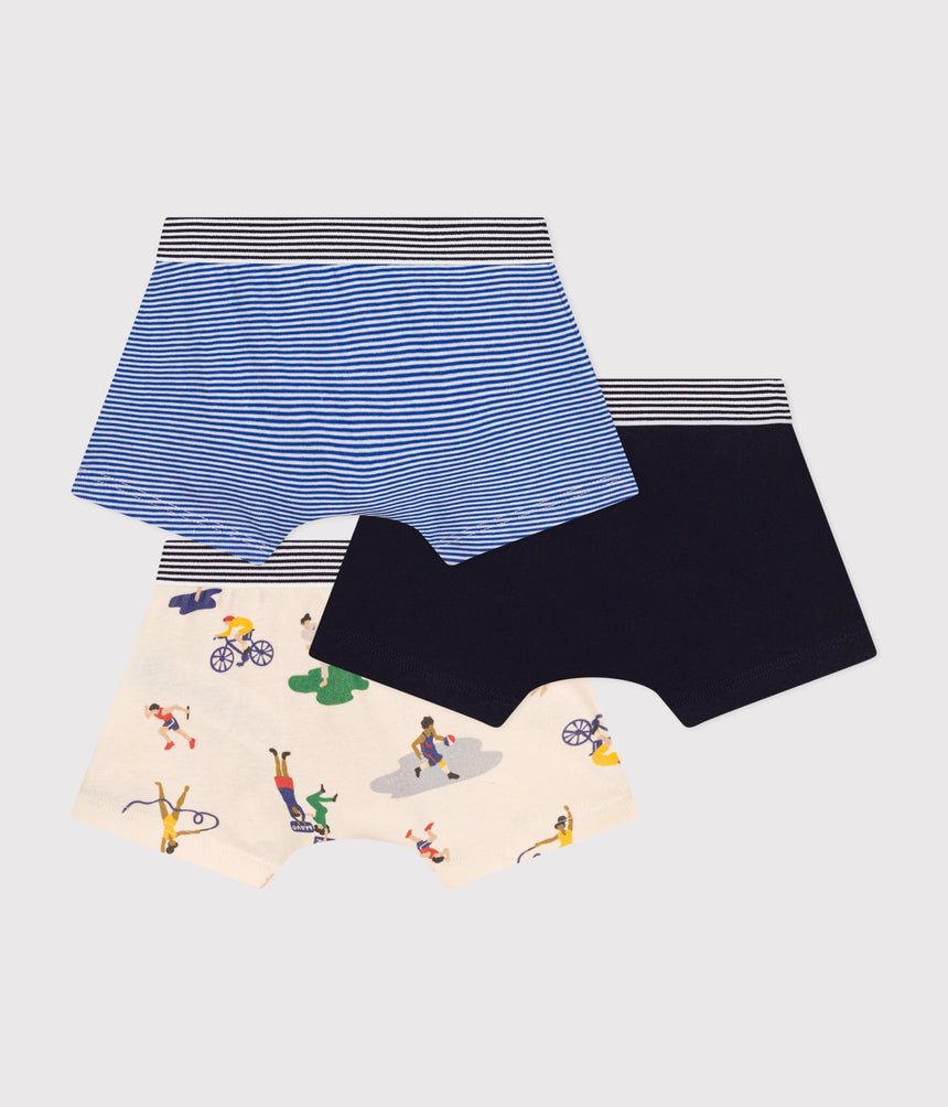 CHILDREN'S COTTON BOXERS - 3-PACK