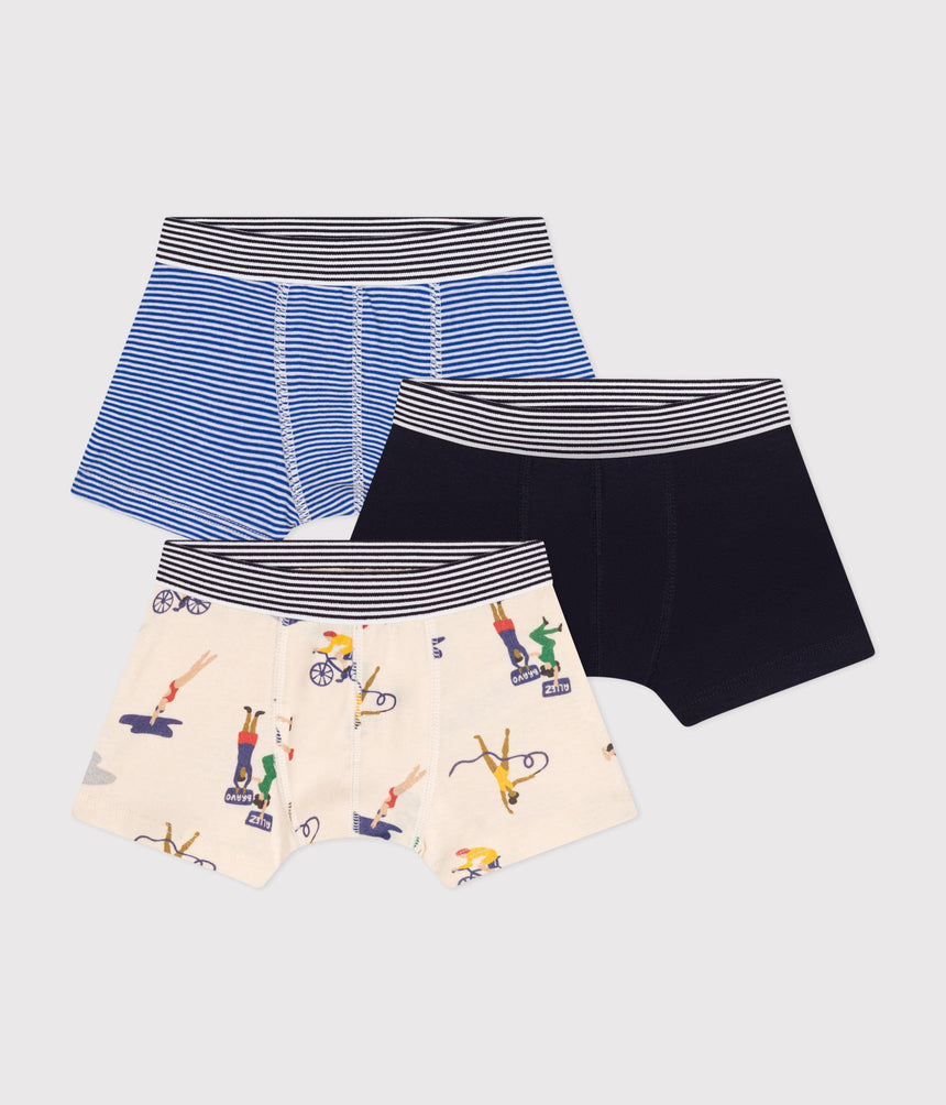 CHILDREN'S COTTON BOXERS - 3-PACK