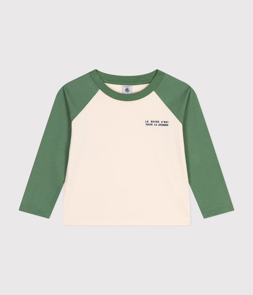 BOYS' LONG-SLEEVED FINE JERSEY T-SHIRT