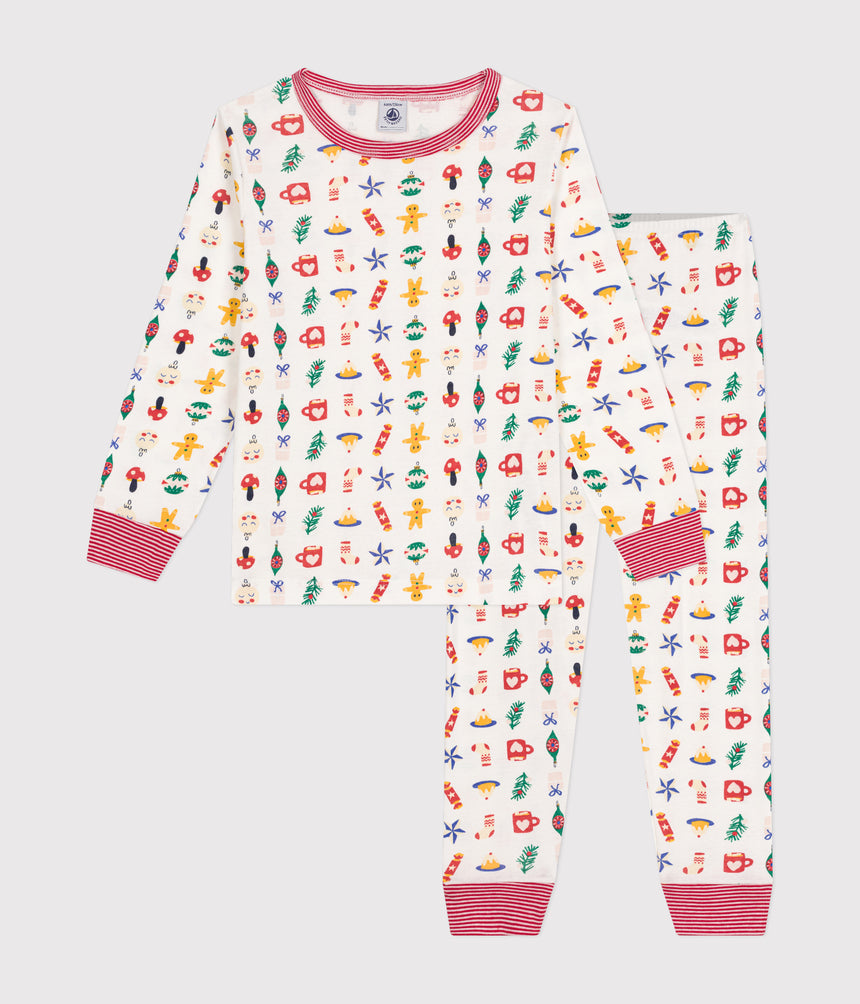 CHILDREN'S CHRISTMAS PRINT COTTON PYJAMAS