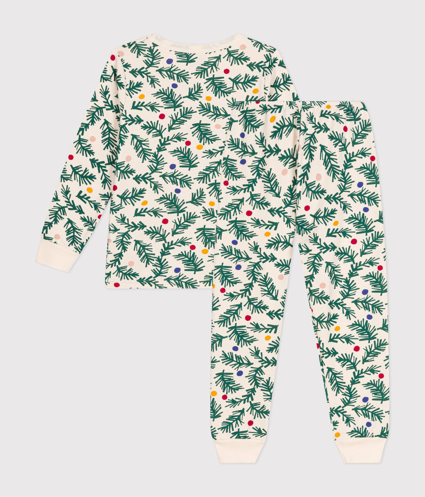 CHILDREN'S CHRISTMAS TREE PRINT PYJAMAS IN BRUSHED FLEECE