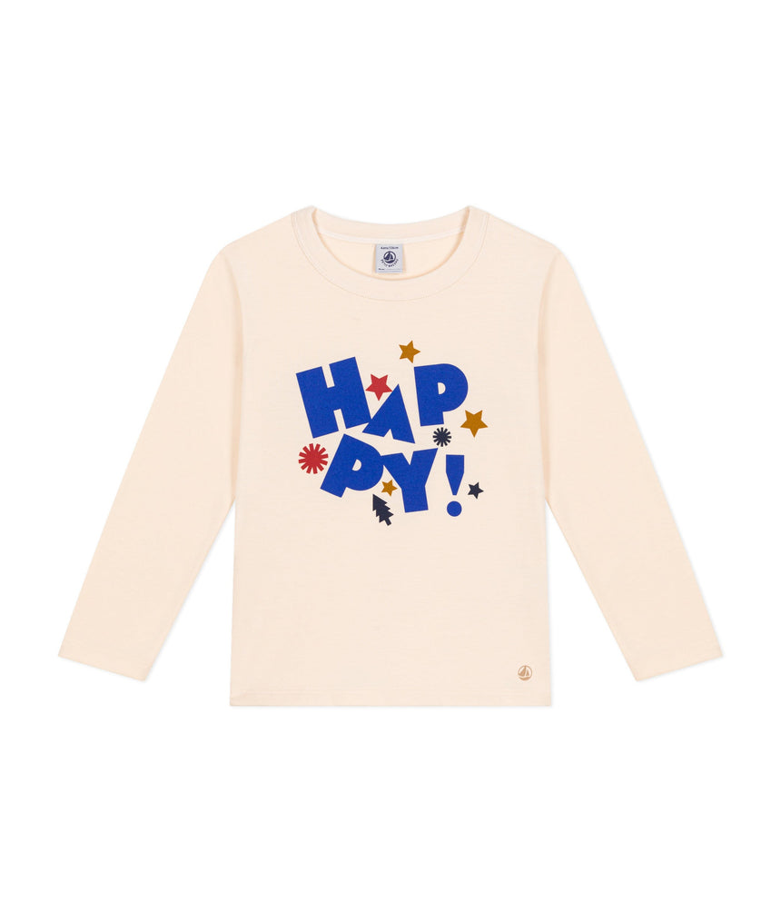 BOYS' LONG-SLEEVED FINE JERSEY T-SHIRT