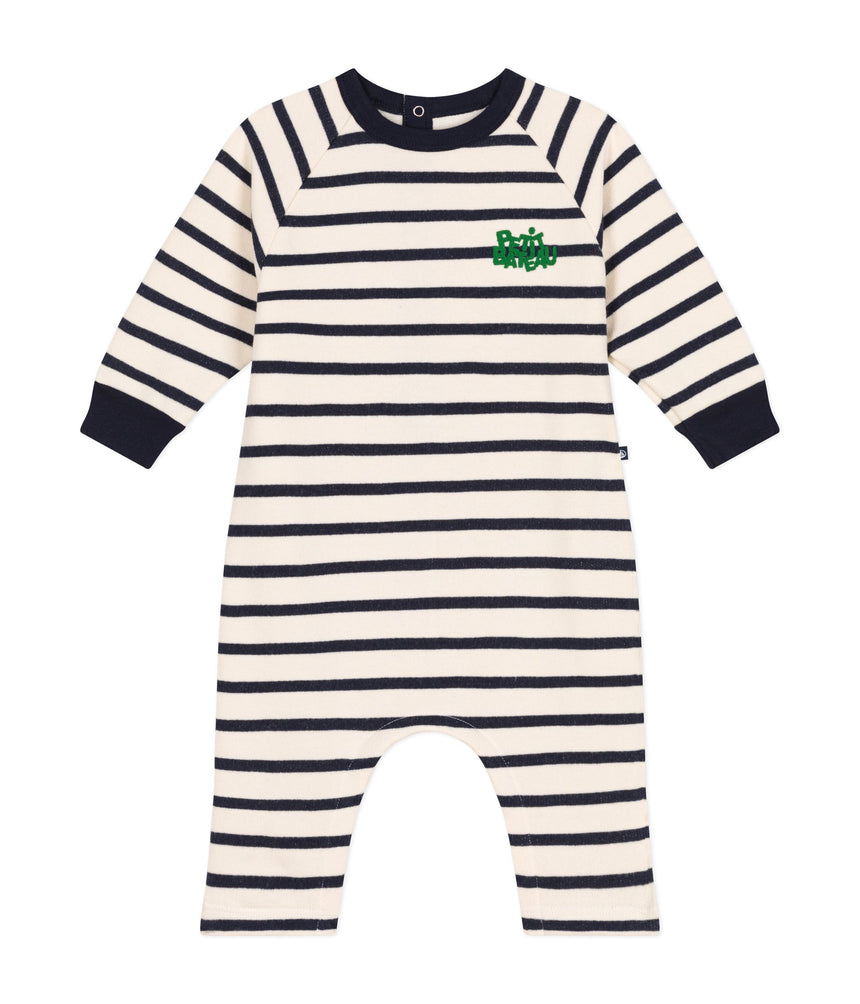 BABIES' LONG FLEECE JUMPSUIT