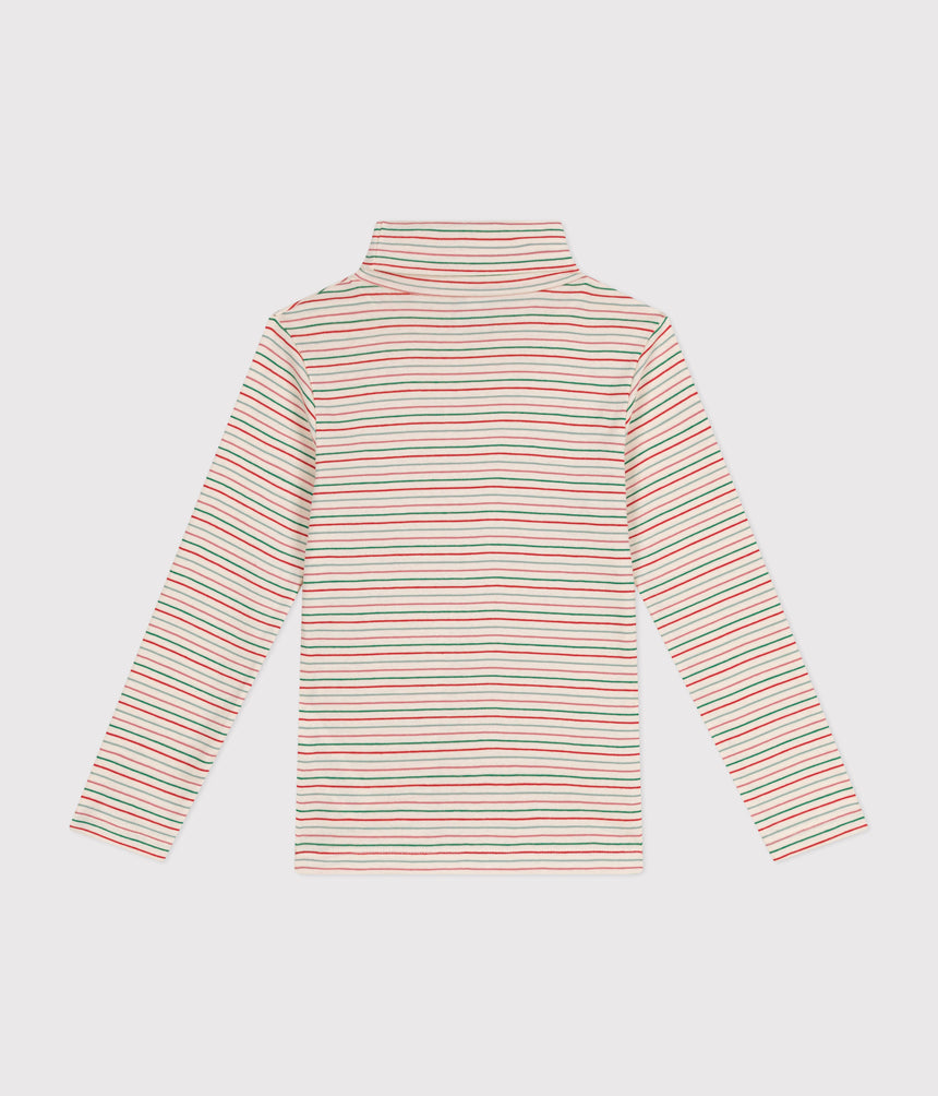 GIRLS' COTTON POLO NECK