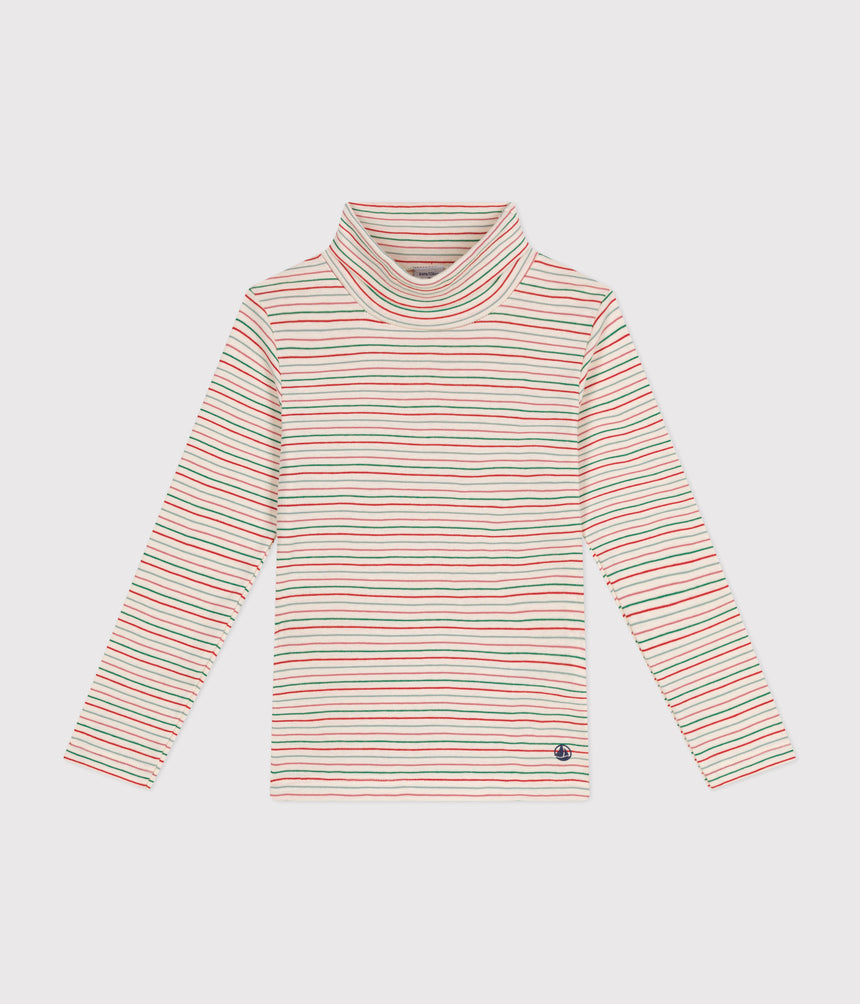 GIRLS' COTTON POLO NECK